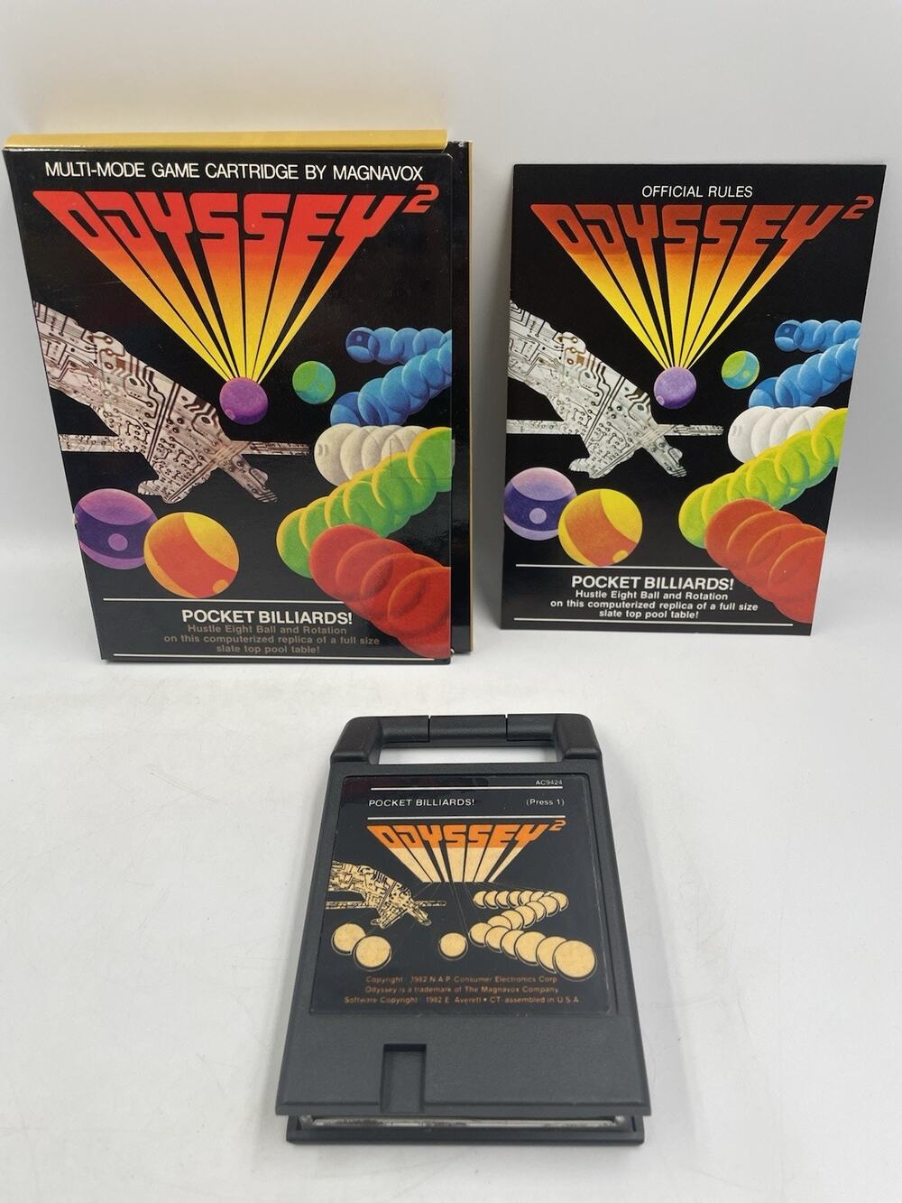 Pocket Billiards (Odyssey2/Videopac, 1978) COMPLETE IN BOX w/ MANUAL
